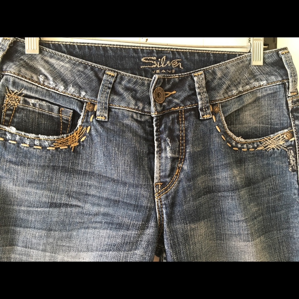 Silver Straight Jeans - Picture 3 of 5
